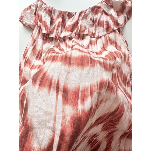 BANANA REPUBLIC Meridian Zebra Print Linen Off Shoulder Ruffle Dress, Size PXS - Picture 12 of 15